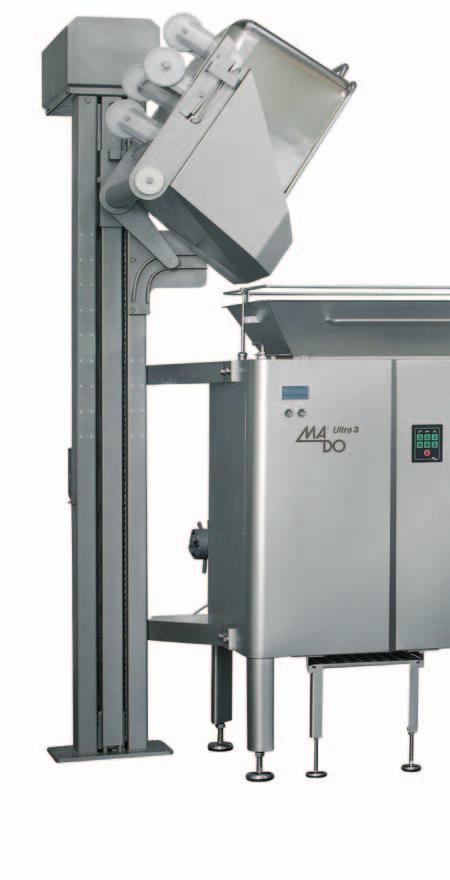 Das Schalenmagazin MSD 434 mit integriertem Schalendispenser ergänzen die MDO Hackfleischportioniersysteme zur vollautomatisierten Industrielösung.