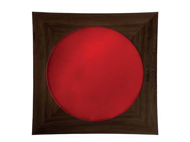 Nussbaum geölt und gewachst walnut oiled mit hochwertiger roter Lavasteinplatte with high-grade lava stone plate in red CT04 Bergalm mountain