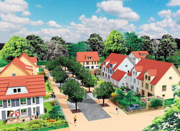6. Freiflächen / Hofflächen der kommunalen Siedlungsplanung kommt die verantwortungsvolle Aufgabe zu, mit überzeugenden Planungslösungen die Neubaugebiete mit hoher Qualität in die Landschaft und in