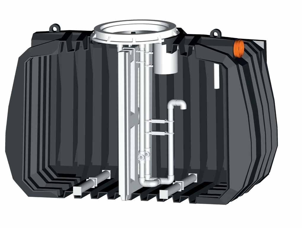 Auftriebsicher Für Grundwassereinbau geeignet PE Tank erhältich für ein 6 EW Aero-System PE Tank