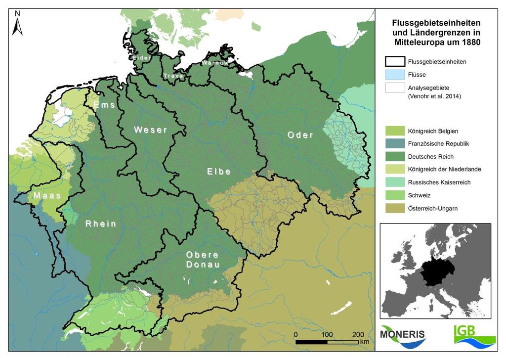 3. Grundlage und Aufbereitung der Daten Die Modellierung historischer Nährstoffeinträge und -frachten zur Ableitung von Nährstoffreferenzund Orientierungswerten für mitteleuropäische Flussgebiete