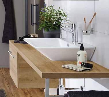 Q4-FIT Badmöbel nach Maß sorgfältiger und maßgenauer Zuschnitt der Waschtischplatte in 3 Dimensionen. ideal für das barrierefreie Bad.