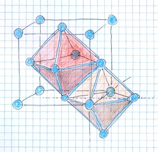 In der Vorgeschlagenen BiF 3 -Struktur haben Bi-Atome die Anordnung entsprechend der kubisch-dichtesten Kugelpackung, F-Atome besetzten alle Tetraeder-