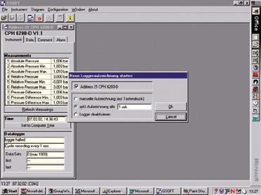 Datenlogger-Auswertesoftware GSoft Die Datenlogger-Auswertesoftware GSoft dient zur Darstellung der Loggerdaten des es Typ CPH6200 auf einem PC in Tabellenform und als