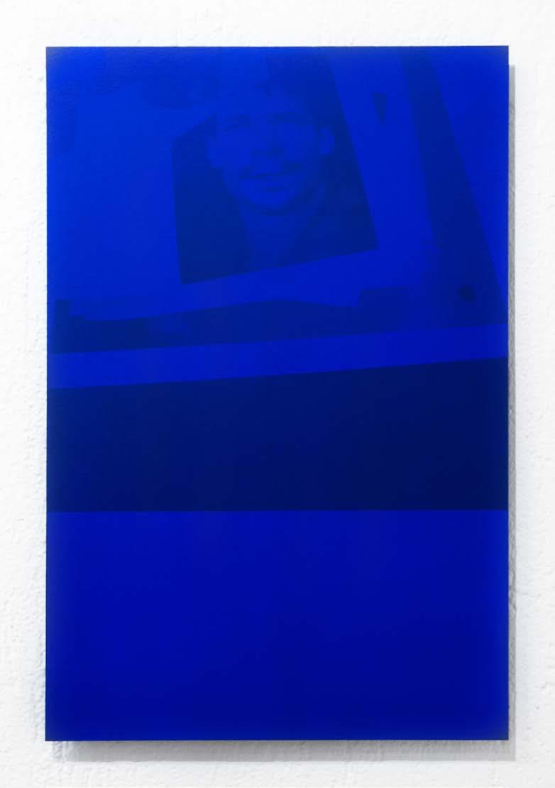 Ohne Titel (blau) i - p (2018), Acrylfarbe auf