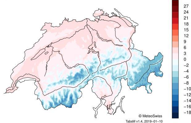 MeteoSchweiz Klimabulletin Dezember 2018 5 Temperatur, Niederschlag und