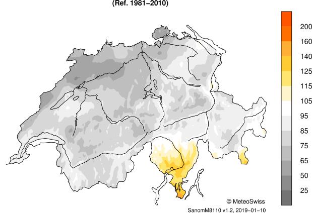 Temperatur, Niederschlag und Sonnenscheindauer im Berichtsmonat.