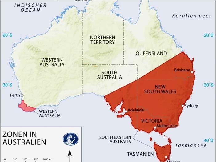 Weinregionen Australien