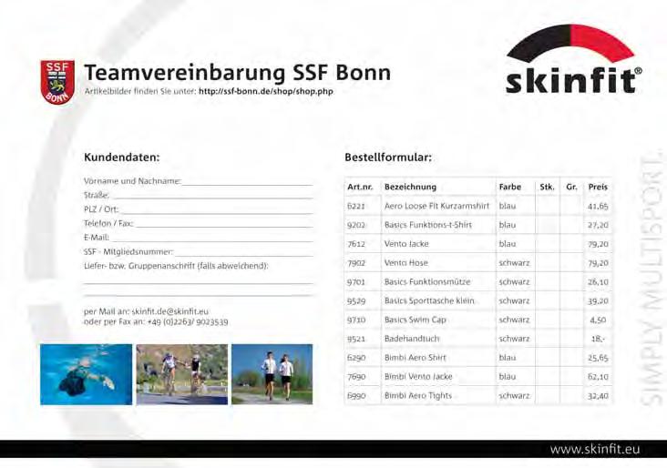 Nutzen Sie Ihre Vorteile als Vereinsmitglied bei den SSF Bonn!