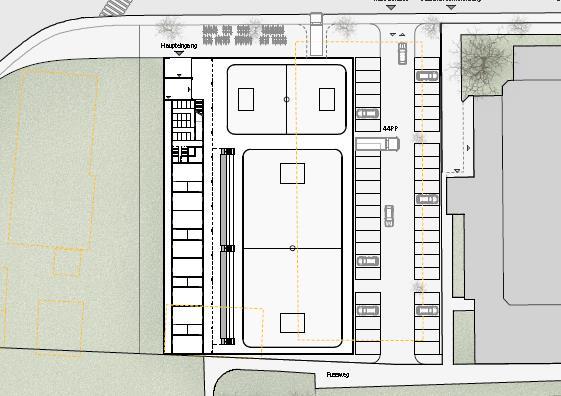 2 Projekt Flames Arena Garderoben / Sanitäre Anlagen 6 bis 8 Mannschafts-Garderoben, eine Garderobe für die Spielleiter, mehrere WC s für Damen und Herren, sowie ein behindertengerechtes WC.