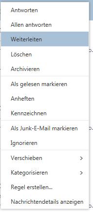 E-Mail Optionen Als Junk-E-Mail markieren: Markiert die ausgewählte E-Mail und deren Absender als unerwünscht / Spam. Die E-Mail wird dann automatisch in den Systemordner "Junk-E- Mail" verschoben.