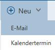 E-Mail erstellen Um eine E-Mail zu erstellen, klickt man auf Neu.