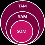 werden ignoriert SAM: Service Addressable Market Segmente des TAMs ausschließen Mittelfristiges Potential der Geschäftsidee SOM: Service Obtainable Market Welcher Teil