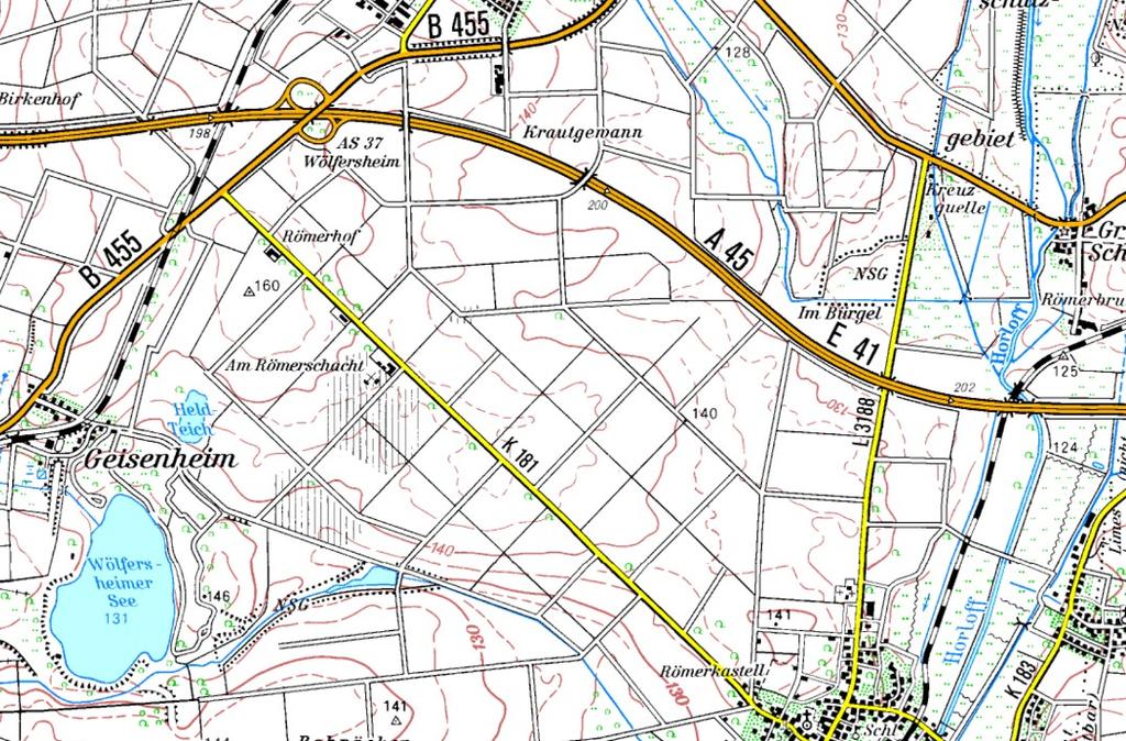 3 Abb. 1: Lage und Abgrenzung der Untersuchungsgebiete UG 1 grün und blau) und UG 2 rot, nur 2017). Das Eingriffsgebiet ist blau dargestellt.