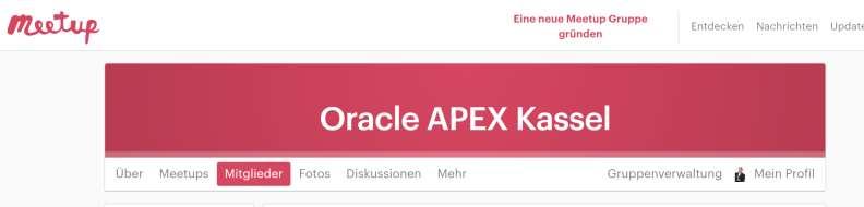 APEX Meetup Gruppe Kassel https://www.