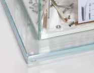 glass base - clear - Aufpreis Glassockel - schwarz - 15x15cm