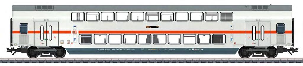 Neuheit 2018 43481 IC2 Doppelstock-Mittelwagen 1. Klasse in H0 Spur: H0 Epoche: VI Vorbild: IC2 Doppelstock-Mittelwagen DApza 687.2, 1. Klasse, der Deutschen Bahn AG (DB AG) für den Fernverkehr.