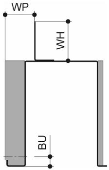 Befestigung U-Kanal mit rückseitiger Dämmung mit Grundträger groß verzinkt (U4) Maßblatt für ition und Abstand der Grundträger erforderlich, wenn nicht Standard.