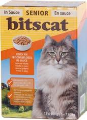 95 Senior bitscat 1,5 kg Alleinfuttermittel für ältere Katzen ab 7 Jahre. Mit Ente und Huhn.