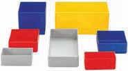 82190/E EINSATZKASTEN T Zur Lagerung von Klein- und Normteilen T Polystyrol, hochschlagfest T Standardmäßig in Farbe grau. Wahlweise auch in blau, gelb oder rot lieferbar.