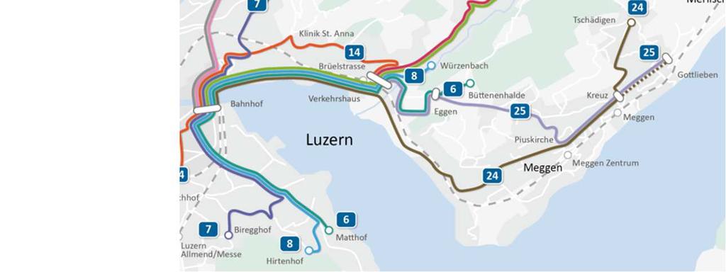 Von Montag bis Samstag nach 20h und am Sonntag bedient die Linie 24 weiterhin sowohl Gottlieben als auch Tschädigen.