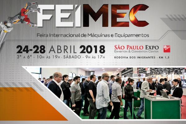 Internationale Maschinenbaumesse in São Paulo 2018 Die 2. Internationale Maschinenbaumesse FEIMEC findet vom 24. bis 28.4. 2018 im São Paulo Expo Ausstellungsgelände statt.