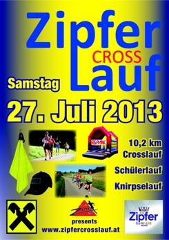 Zipfer Crosslauf 2013 zählt zum Willis Laufcup 2013**3.Lauf Samstag,27.