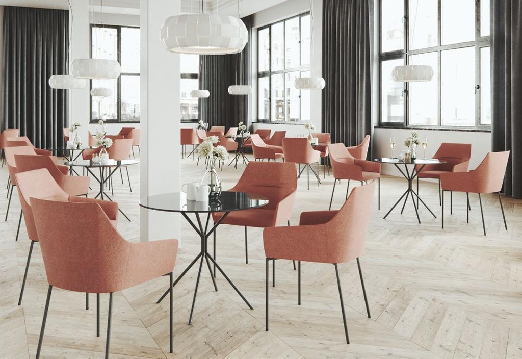 Chic Tische Design: Christophe Pillet Minimalistische Restauranttische. Verschiedene Formen, ein paar Größen und viele Details.