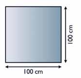.. Glasbodenplatte Plaque de protection en verre glasklar, mit geschliffenen Kanten Stärke 8 mm Fase 20 mm verre clair, avec bords polis epaisseur 8 mm chanfrein 20 mm 21.02.889.2 100 x 120 cm, 8 mm.