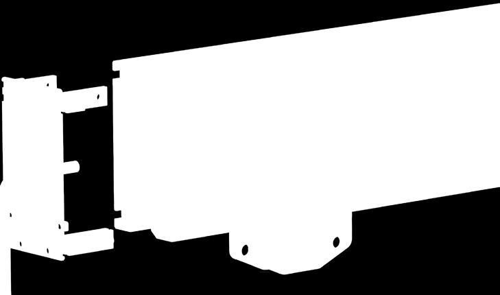 An beiden Fahrwerksseiten befinden sich vier Rollen, von denen zwei die Unterseite und zwei die Oberseite des Profils berühren.