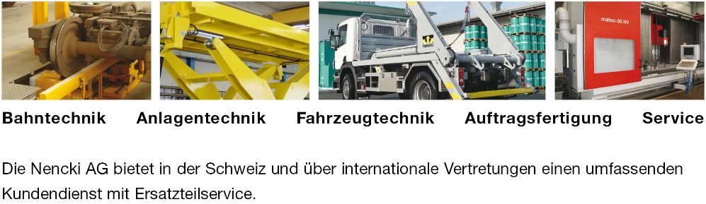 Information / Verkauf Nencki AG Anlagen und Fahrzeugbau Gaswerkstrasse 27 4900 Langenthal, Schweiz