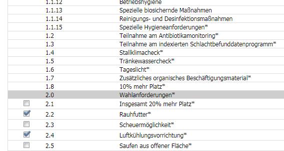 Mit Checkpunkte auswählen. Klicken Sie zum Schluss auf um die neue Checkliste zu speichern.