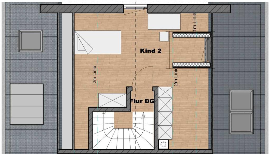Spitzboden Doppelhaus Doppelhaus 1 Kind 2 18,91 m²