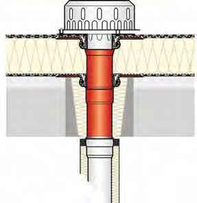 Stahlabflussrohr LORO-Problemlösung: Flachdachabläufe mit Anschlussmanschette, Serie O, aus Stahl, oder, einteilig, ohne Wärmedämmung.
