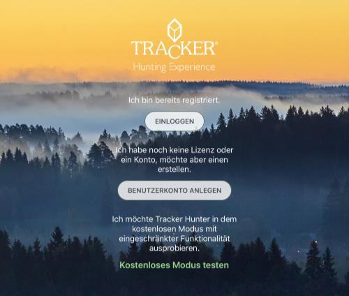 1. Tracker Hunter installieren und registrieren