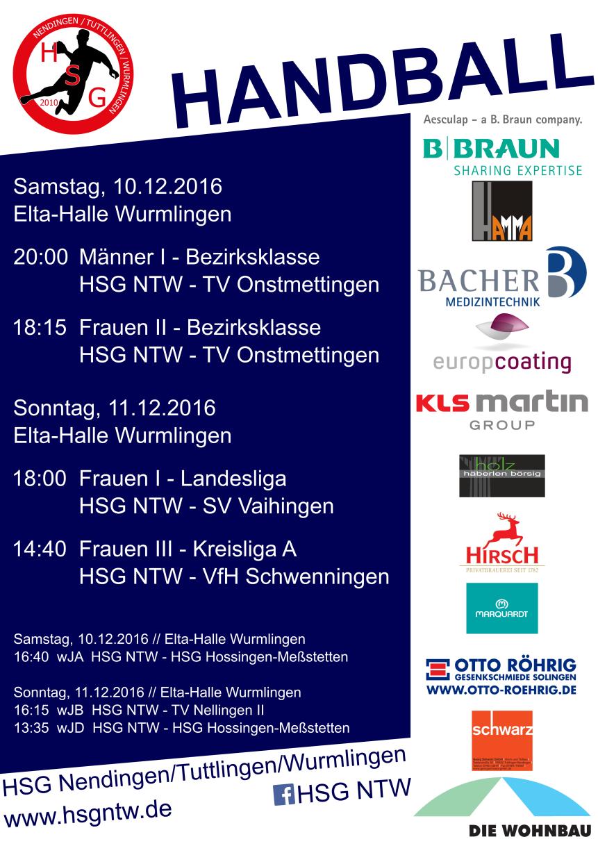 Einzelsponsoring Spieltagsplakate Jeder Spieltag wird mit Plakaten in verschiedenen Geschäften in Nendingen, Tuttlingen und Wurmlingen angekündigt.