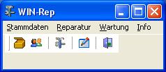. Als Navigationszentrale wird WIN-Rep vom Anwender beliebig auf seinem Desktop platziert, wobei die tägliche Arbeit primär in der Reparaturmaske stattfindet.
