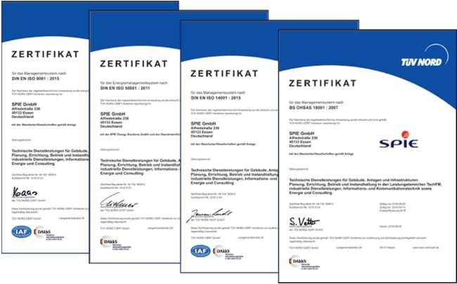 SPIE Deutschland & Zentraleuropa: Qualitätsmanagement Die Matrixzertifizierung ist Bestandteil der SPIE-Strategie Kundenzufriedenheit Kontinuierlicher Verbesserungsprozess (KVP) Matrixzertifizierung