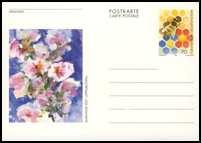 März 1996 - Bild-Postkarten-Serie "Gemälde er Künstlerinnen" - P 104 1-8 Bildpostkarten-Serie, 8 Werte mit Werteindruck "Biene, Wabe" zu je 70 Rp, ungebraucht