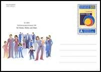 Juni 2007 - Postkarte "Vaduz 07" - P 109 "Emblem Rotary-Club", 130 Rp, ungebraucht FL-GS P 109 100 2,10