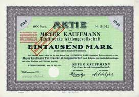 Neben der Weberei auch Betrieb der Braunkohlengrube Martin (verkauft 1918) nebst Ziegelei (verkauft 1919) in Kunzendorf. Börsennotiz Berlin, Großaktionär war die Dresdner Bank.