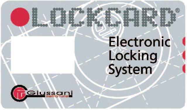 ELECTRONIC LOCKING SYSTEM Serratura elettronica autoalimentata a transponder programmabile (125KHz) per armadi da impianti sportivi, industria, banche, casellari postali. Grado di protezione: IP31.