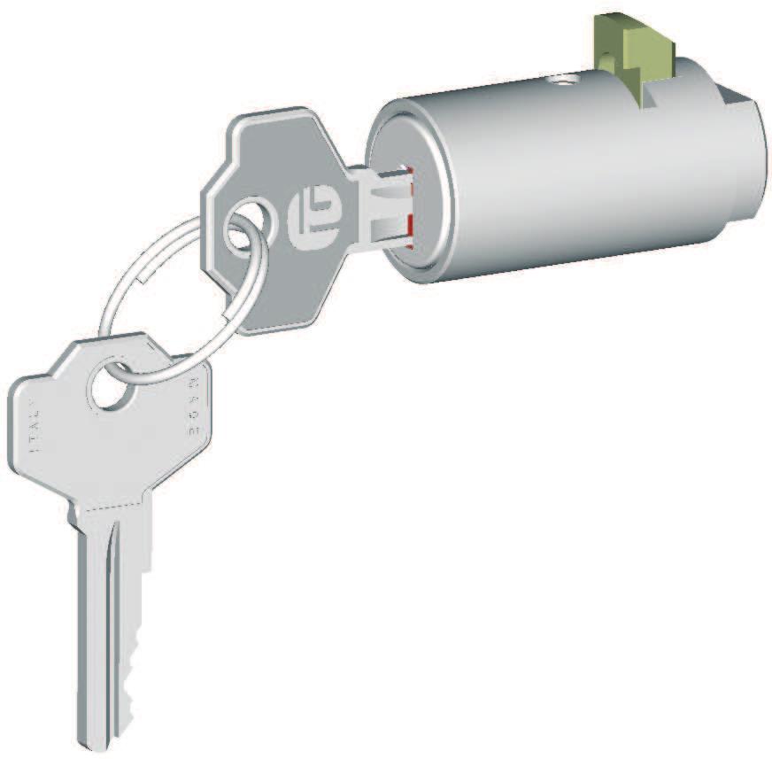 SERRATURA SI1 Cilindro removibile utilizzabile su maniglie, distributori automatici ed dove occorre rimuovere facilmente il cilindro (in posizione aperto) sostituendolo con altra cifratura.