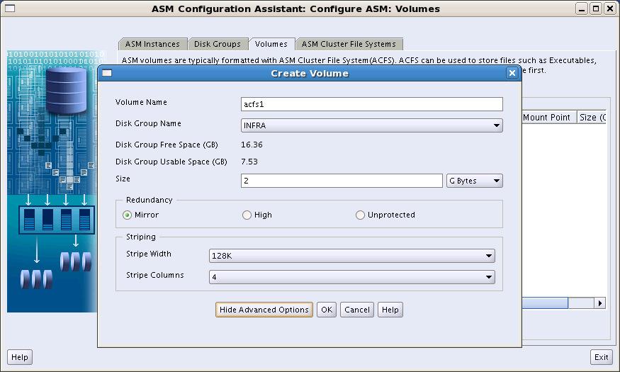 ASM Dynamische Volumes (ADVM) Volle OS Integration Kernel Treiber Dynamic Volume ist ASM File Typ Betriebssystem Device wird automatisch