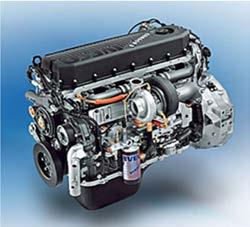 TECHNISCHE DATEN MOTOR UND GETRIEBE Wassergekühlter 6-Zylinder-Viertakt-Diesel-Reihenmotor mit Direkteinspritzung, Aufladung und Ladeluftluftkühlung. 7-fach gelagerte Kurbelwelle.