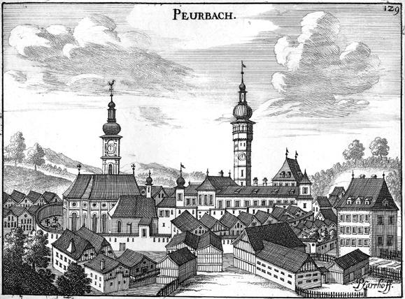 20. Schloss Peuerbach Foto:Martina Fleck Schloss Peuerbach Peuerbach mit Kirche und Schloss, 1674 Bedeutende Besitzer 12.