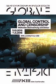 GLOBALE Global Control and Censorship Weltweite Überwachung und Zensur Ausstellungsbroschüre mit 97