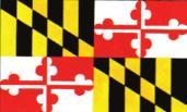 Die auffallend bunte Flagge des Staates Maryland ist eine der ältesten Flaggen der USA. höchstens alle Jahre mal ein deutscher Segler es den Potomac hinauf bis zum Capitol und zum Weißen Haus schafft.