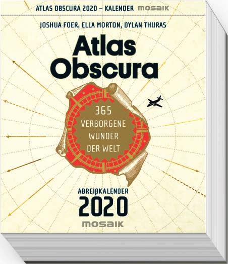 WELTBESTSELLER ATLAS OBSCURA ERSTMALS ALS TAGES- ABREISSKALENDER ERHÄLTLICH. Mit dem Atlas Obscura an 365 Tagen um die Welt reisen.