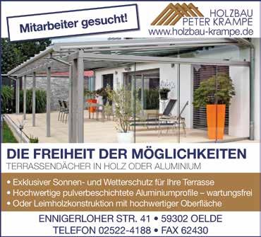 Seit über 40 Jahren ist der Fachbetrieb SAGEMÜLLER GmbH aus Rheda-Wiedenbrück für seine qualitativ hochwertigen Leistungen auf dem Sektor Wintergärten, Terrassenüberdachungen, Beschattungsanlagen,